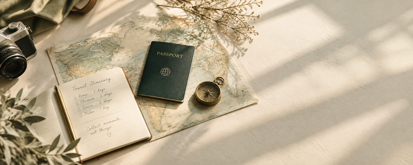 Map and travel planning materials